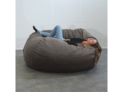 Pufe Gigante Microcamurça Cinzento 180 Cm