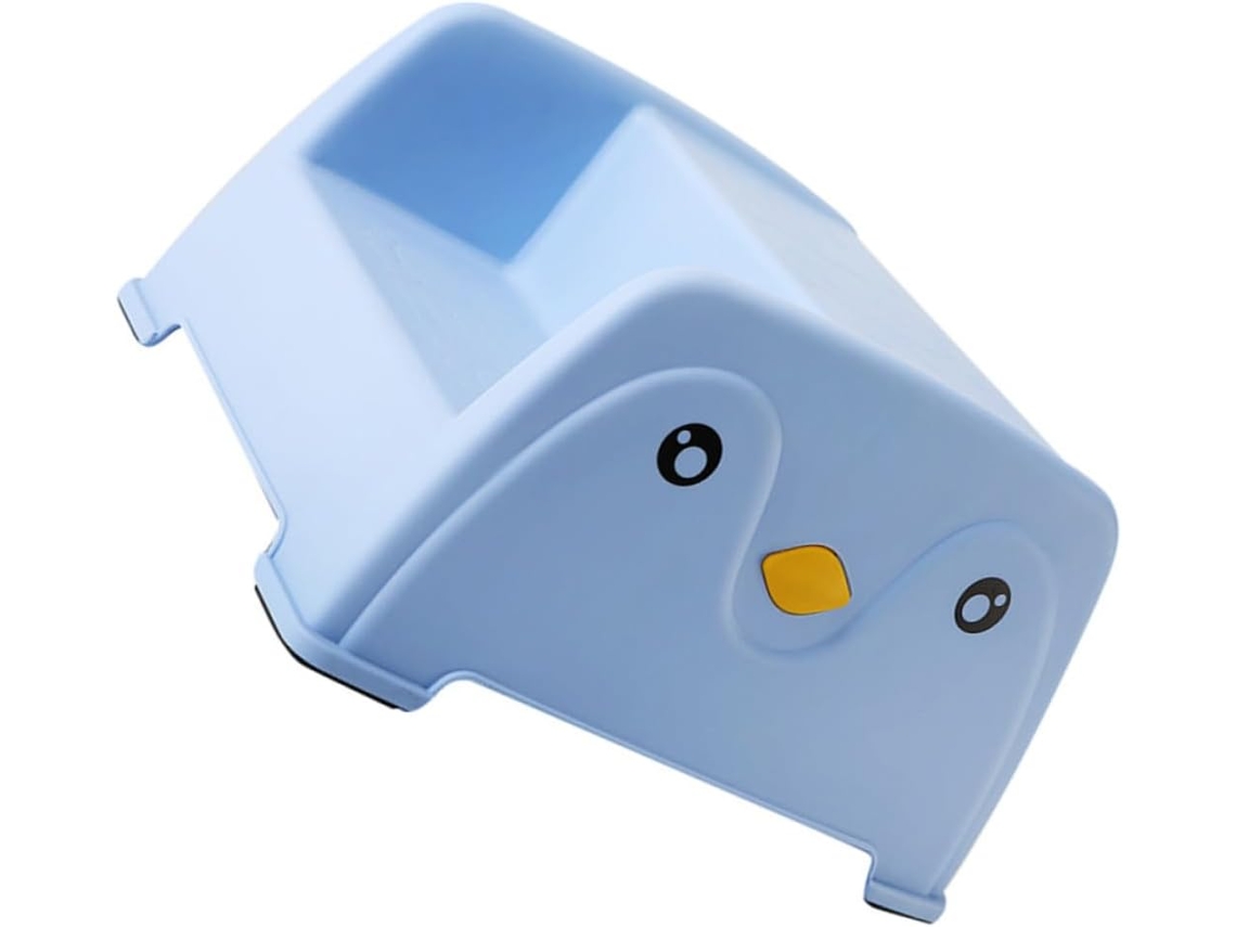 Banquinho Infantil de Dois Degraus Antiderrapante para Meninos e Meninas, Azul. CHABERLU