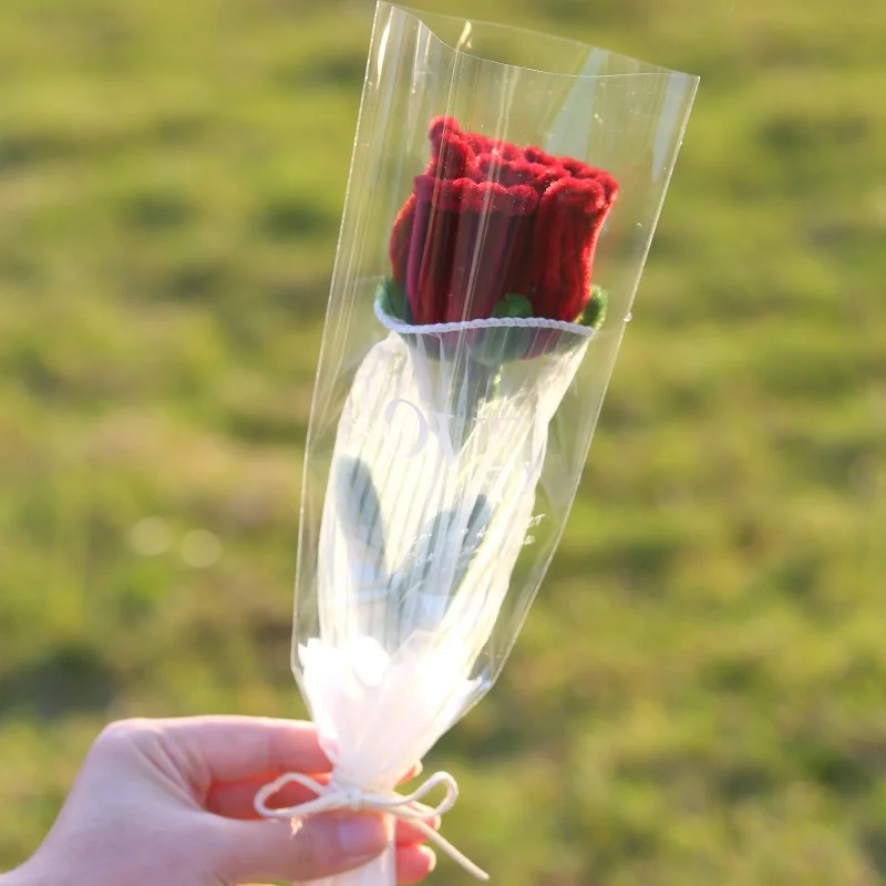 Buquê De Flores Artificiais Tricotadas E Feitas À Mão Em Crochê Para Decoração De Casa