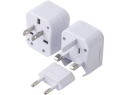 Adaptador de viagem AQUAFORGE 3 em 1 para todas as tomadas, energia internacional, 220v