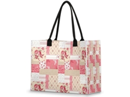 Bolsa Tropicallife Grande Xadrez com Estampas Florais e de Borboletas para Homens e Mulheres, 42 x 17 x 33 cm