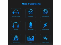 Laxiscreed Cartão De Som Multifuncional Para Streaming E Microfone Suspenso Com Mixagem Inteligente
