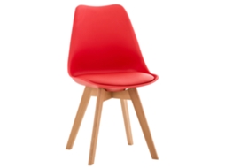 Cadeira de jantar Linares vermelho/plástico CLP