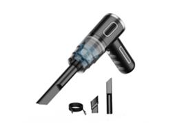 Aspirador De Pó Portátil Multifuncional Preto Para Carro, Sem Fio, Aspirador De Pó Portátil Para Carro, Doméstico, 2 Filtros, Preto Slowmoose