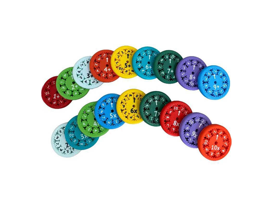 Mali brinquedo Matemático Interativo Rotativo para Crianças Aprendizagem Aritmética 18pcs