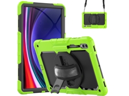 Lurelia Capa Para Samsung Tab S9fe Plus Com Alça De Ombro E Suporte Antiqueda Verde E Preto