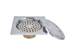 Ralo de Piso Quadrado em Cobre, Resistente a Odores, com Vedação Automática, Ideal para Banheiros, Cozinhas e Varandas. AQUAFORGE