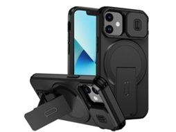Capa Com Suporte Magsafe Para Iphone 12 Mini - Abertura Deslizante Com Proteção De Câmara