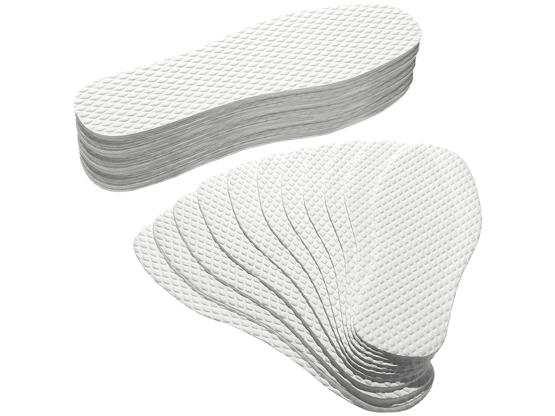 20 pares de palmilhas respiráveis, finas e antiderrapantes para homens e mulheres.