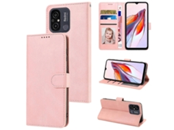 Capa Para Celular Xiaomi Redmi 12c / Poco C55 Fantasy Com Textura De Couro De Bezerro E Toque De Pele.
