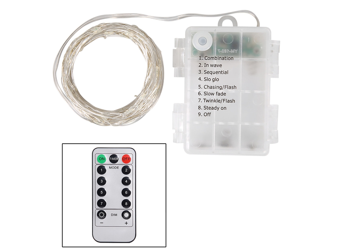 Luz De Cadena Led Sumergible De Baja Tensión Usb De Cobre Con Control Remoto Rojo 6m/19.9ft Para Decoración