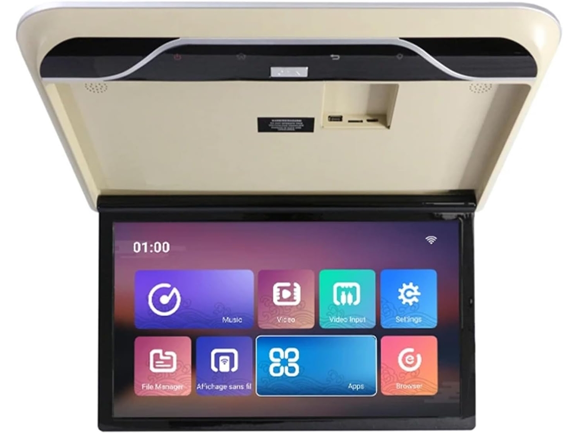 Reprodutor de Vídeo Automotivo para Montagem no Teto Ou no Teto, com Tela Sensível Ao Toque Tft Lcd. SFUSHOS