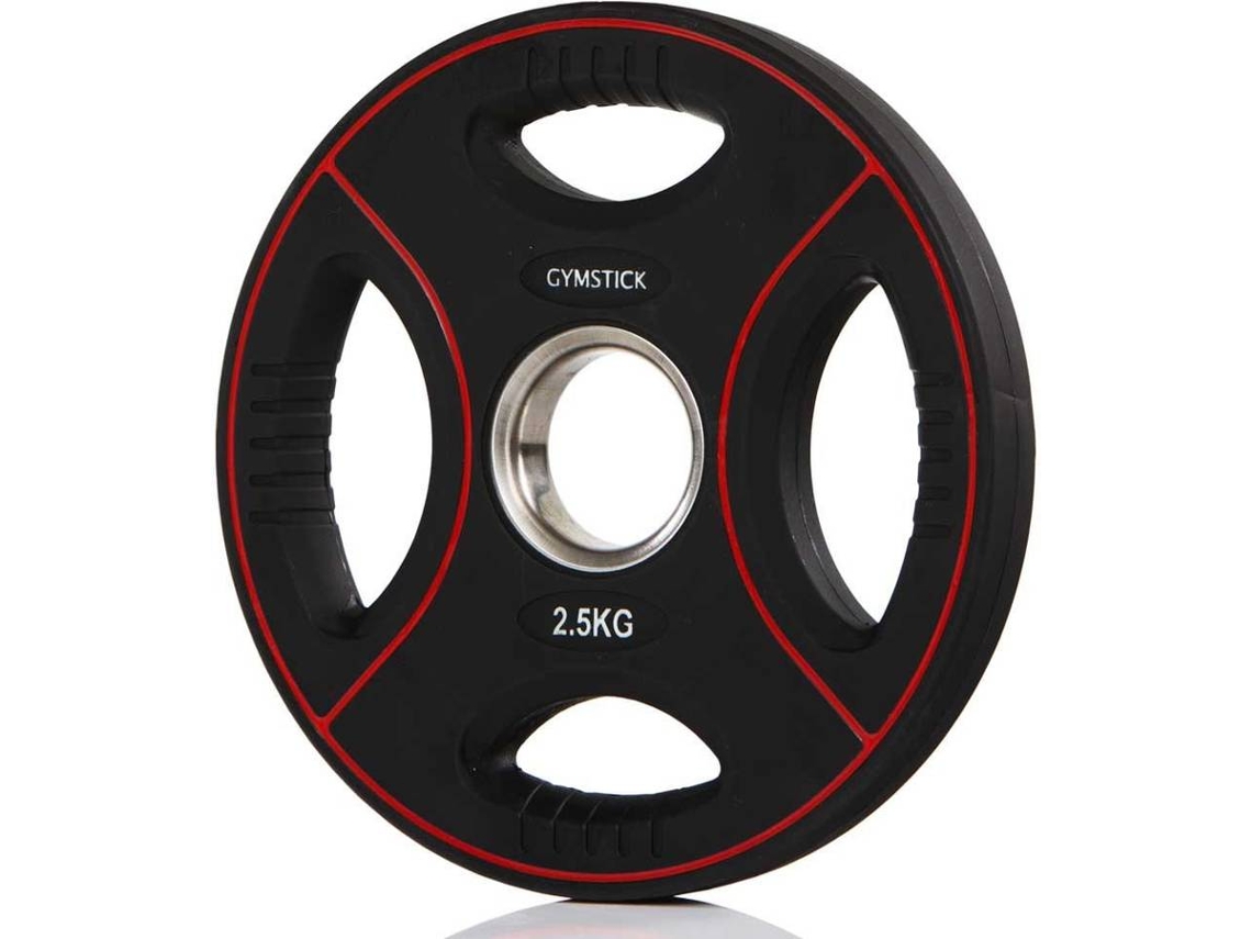 Disco de Musculação GYMSTICK Pro Pu Weight Plate (Preto - 5 Kg - 28x28x2.7cm - Ferro)