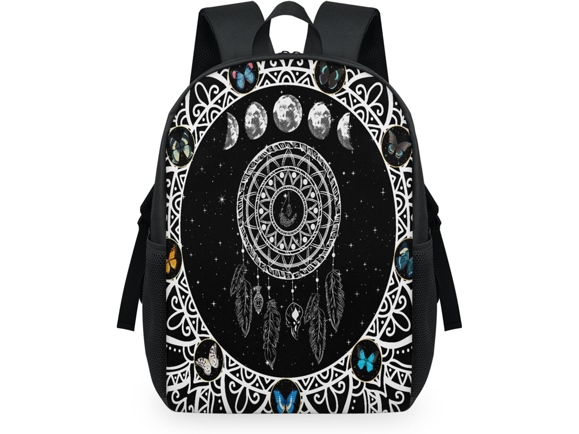 Mochila Tropicallife com Estampa Étnica de Mandala e Borboletas 32 5 X 15 X 44 9 Cm Tecido de Malha Impermeáve