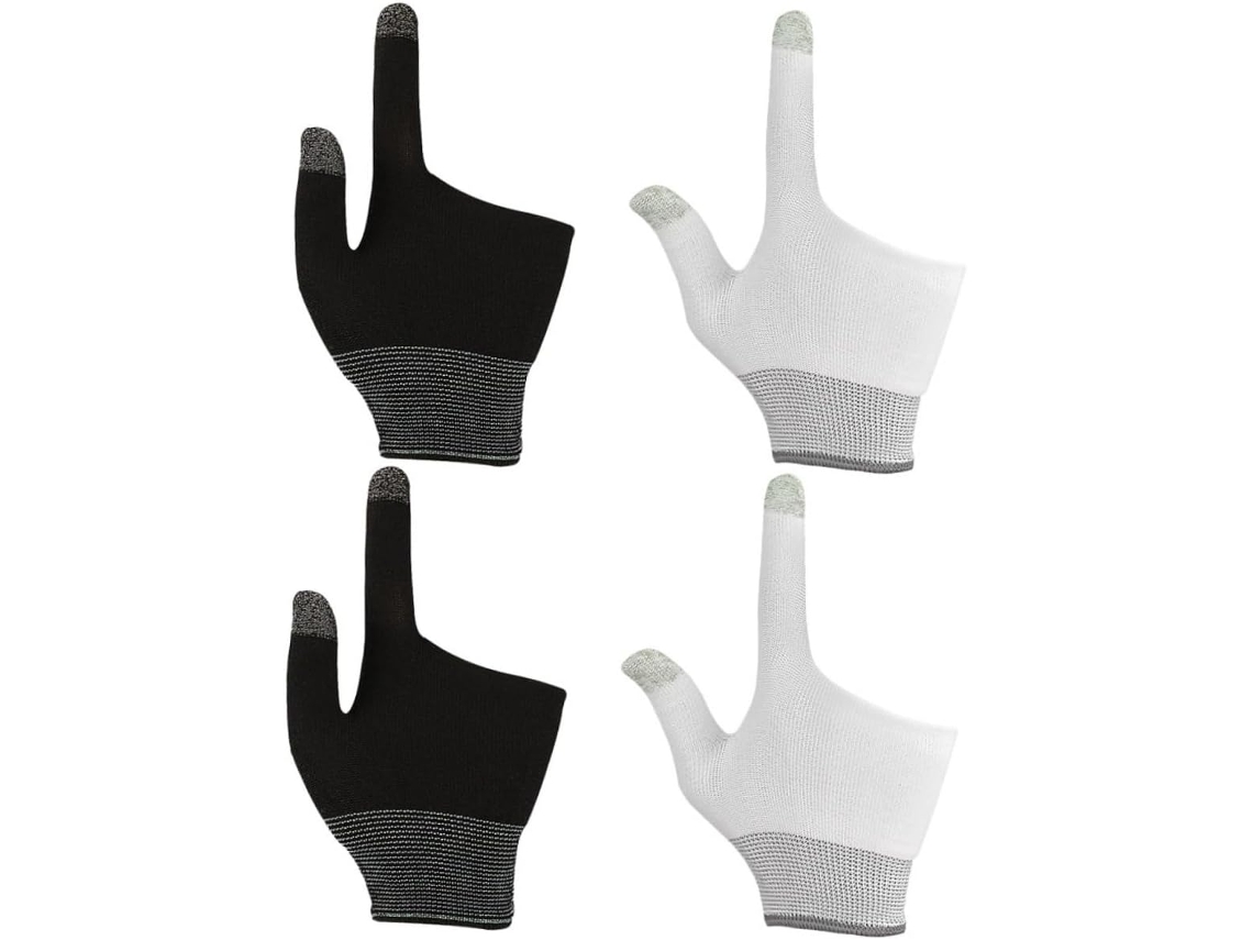 2 Pares De Luvas Reutilizáveis Para Jogos Com Tela Sensível Ao Toque Homens