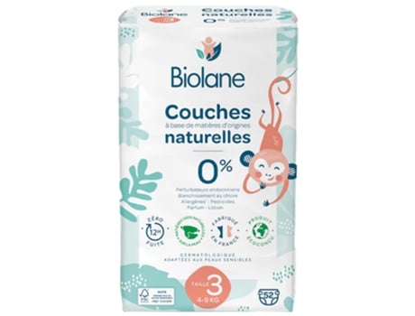 Fralda Natural 52 Tamanho 3 4-9 kg BIOLANE