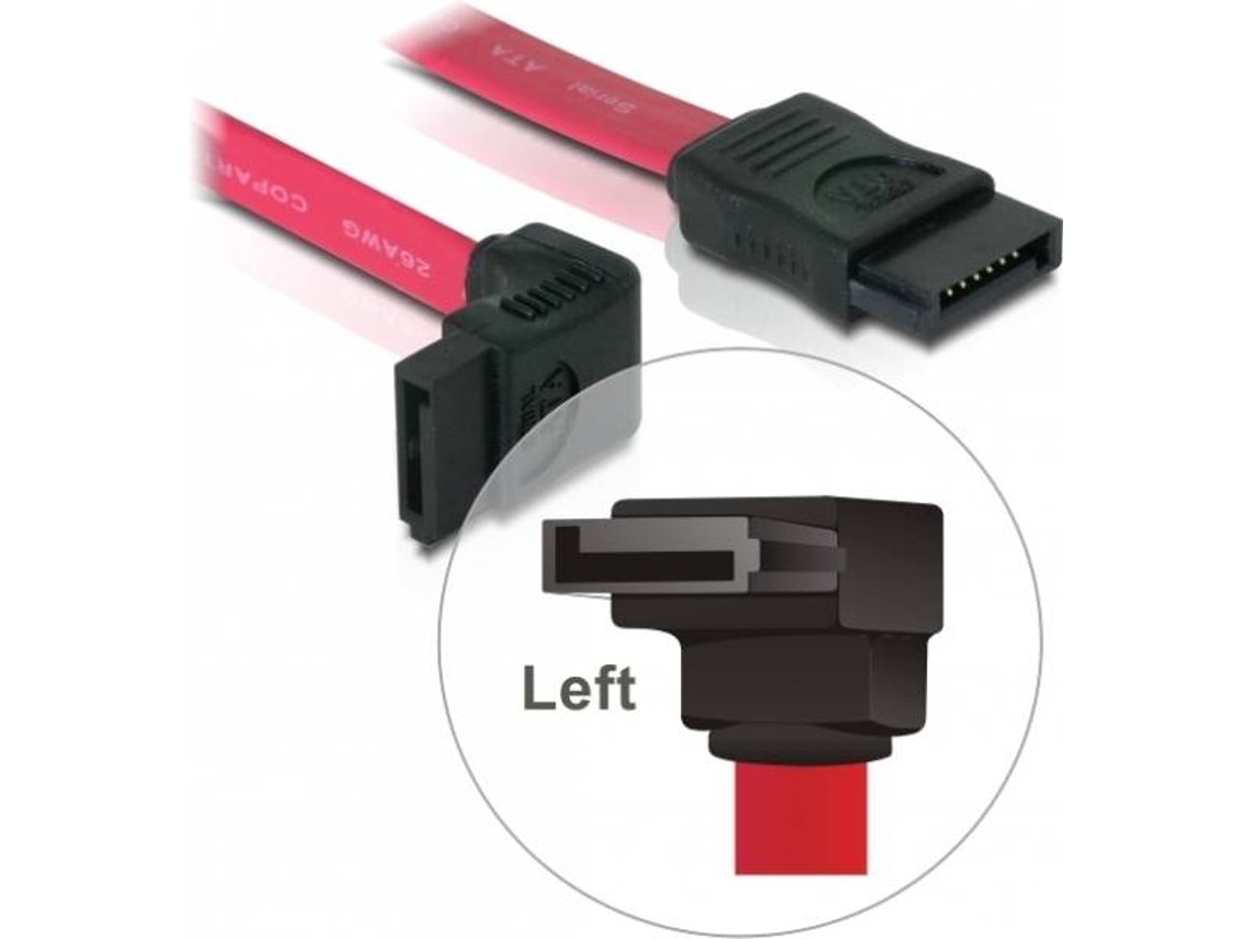 Cabo de Dados DELOCK (SATA - 50 cm - Vermelho)