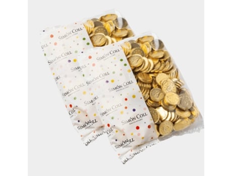 Moedas De Chocolate De Leite 2 Packs X 300 Unid Sem Glúten Nem Óleo De Palma Snack Infantil Iami (600 Moedas)