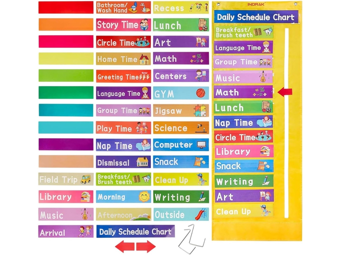 Cronograma Para Calendário De Rotina Visual Multifuncional