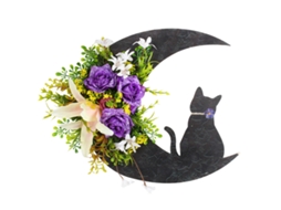 Guirlandas de Halloween para Porta Guirlanda com Gato e Videira NEVEANCE