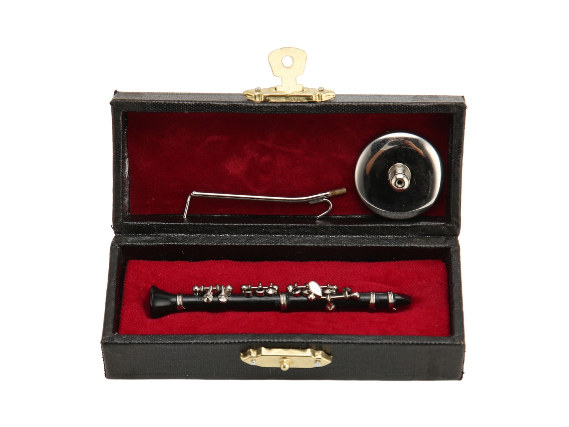 Réplica Miniatura De Clarinete Com Suporte E Capa 3.1 Polegadas