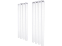 Conjunto de 2 cortinas voil brancas com olhos de Gola para janela 140x180cm NOVA LINE