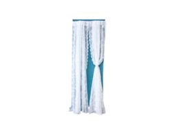 Dupla Cortina de Renda Floral 1.5x1.8m para Sala ou Quarto Técnica Jacquard LAXISCREED
