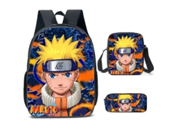 Conjunto Escolar 3 Peças, Estampa De Desenho Animado Com Mochila, Estojo E Bolsa De Ombro