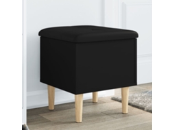 Vidaxl Banco De Arrumação 42x42x46 Cm Derivados De Madeira Preto