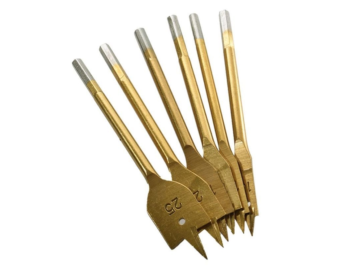 Peças De Brocas De Madeira Com Revestimento De Titânio, Cabo Hexagonal Para Furadeiras Elétricas, Tamanhos 10-25mm