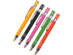 Conjunto De 5 Canetas Esferográficas, Stylus Para Tela Sensível Ao