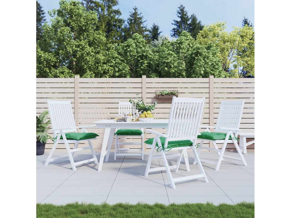 Vidaxl Almofadões De Cadeira 4 Pcs 50x50x7 Cm Tecido Oxford Verde