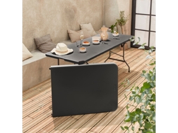 Conjunto De 2 Mesas De Recepção 180Cm Cinzento SWEEEK
