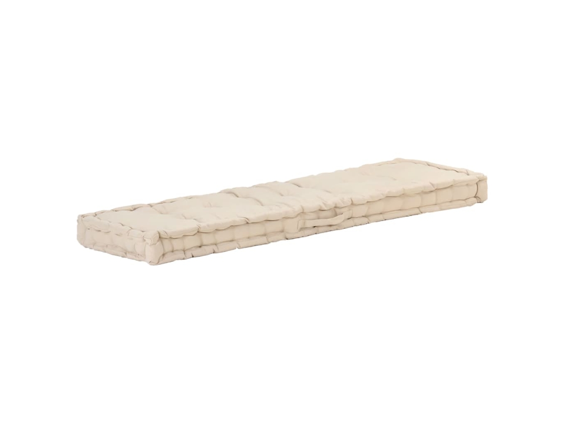 Pallet Cushion, Pallet Cushions Vidaxl Bege Algodão (120 X 40 X 7 Cm)