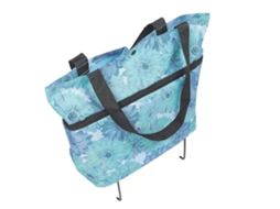 Conjunto de 2 Sacolas de Compras Dobráveis ​​com Carrinho, Multicores, Perfeitas para Casa, Compras Ao Ar Livre, Praia, Grande Capacidade GOKOCO
