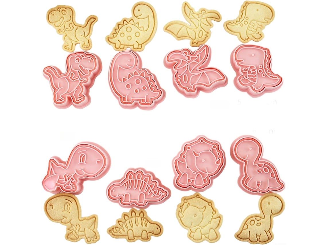 Cortador De Biscoitos, 8 Peças, Rosa, Pp, Para Biscoitos E Doces