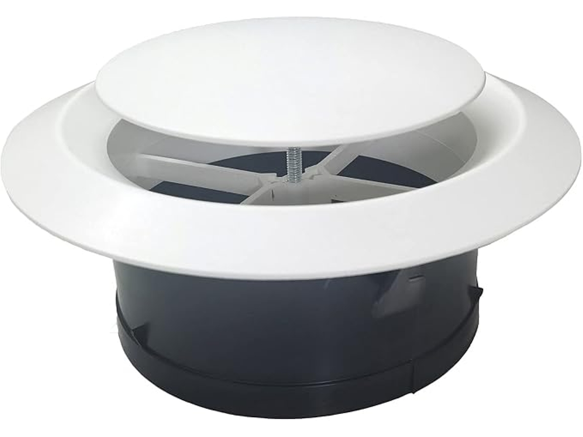 Grela De Ventilação Redonda Do Teto Para Ducting 125 Mm Ajustável Parede Saída De Ar (5 Polegadas)