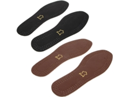 2 Pares De Palmilhas Masculinas Couro, Duráveis, Com Absorção De Suor E Design Antiderrapante Para Uso Confortável