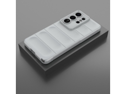 Capa Hexinyigjly Silicone Para Samsung Galaxy S26 Ultra, Com Revestimento Interior Em Microfibra Anti-riscos Cinza/branco
