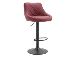 Banco DUDECOR Alto Lazio Preto Pele Sintético Bordô