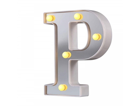 Luzes de Letras de Led 1 Peça 26 Lâmpada de Alfabeto com Led Branco Quente