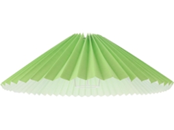 Abajur Plissado Em Tecido Verde, Com 32 Cm De Diâmetro, Ideal Para Luminárias De Chão.