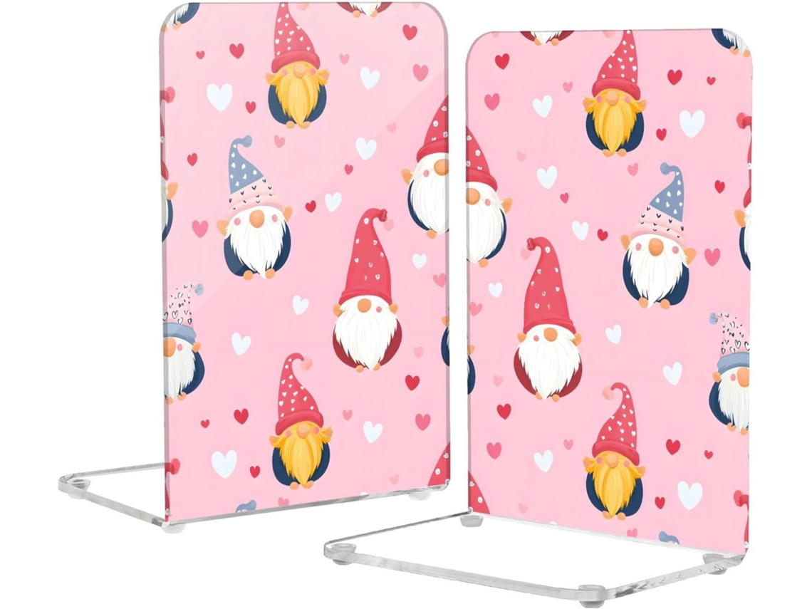 Suporte Para Livros Em Acrílico Rosa Transparente O Dia Dos Namorados, Ideal Para Escritório Ou Casa, Com Formato Em L