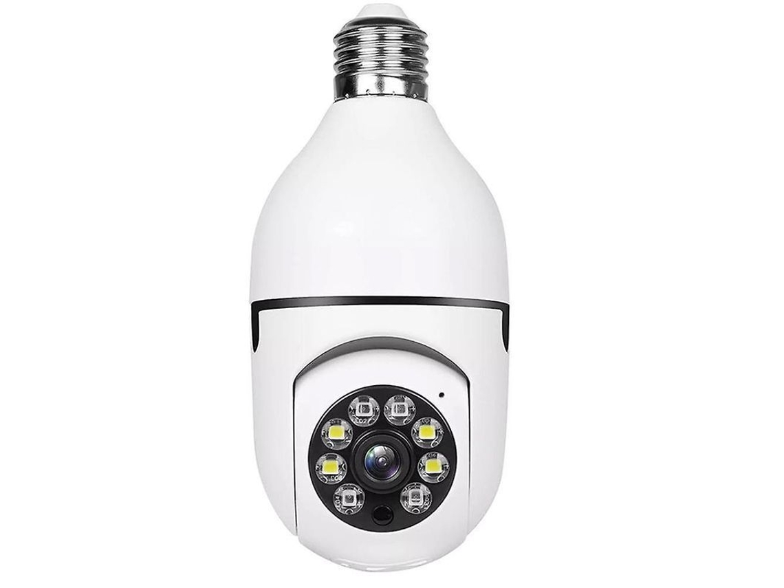 Câmera De Segurança Lâmpada Wifi 1080p Indoor Outdoor Com Visão Noturna E Sensor De Movimento Kfu