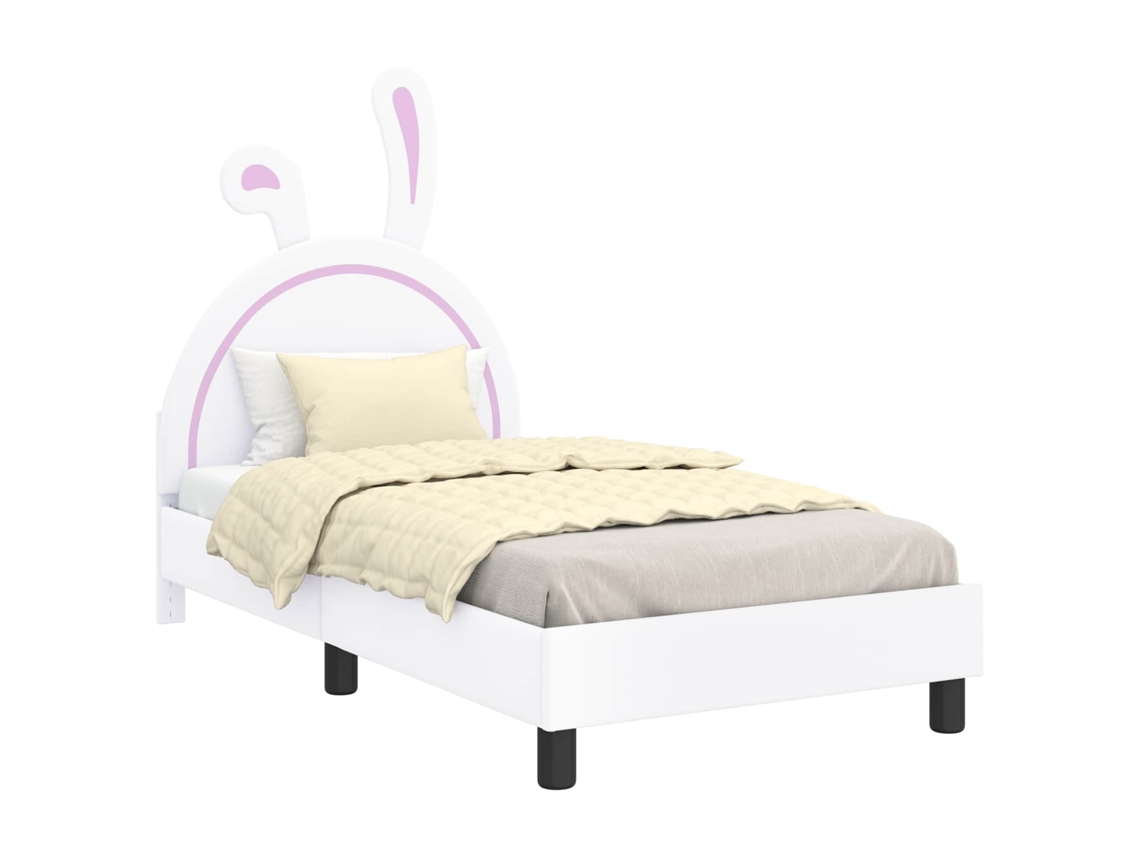 Estrutura de Cama Infantil com Cabeceira Branco MAISON EXCLUSIVE (80x160 cm)