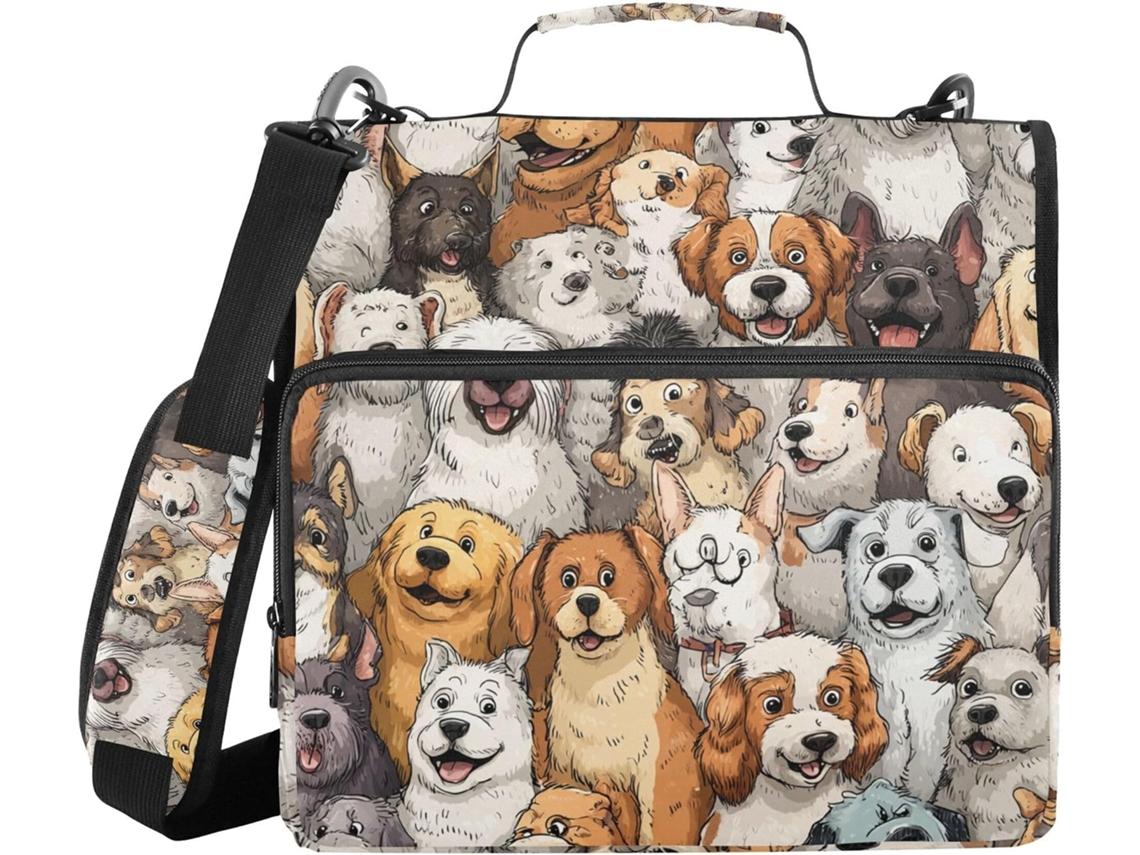 Happy Dogs Pasta Com Sacos Extra, Alça, Fácil De Transportar, 3,8cm 1,5 Polegadas, 3 Estajos Lápis Com Sino