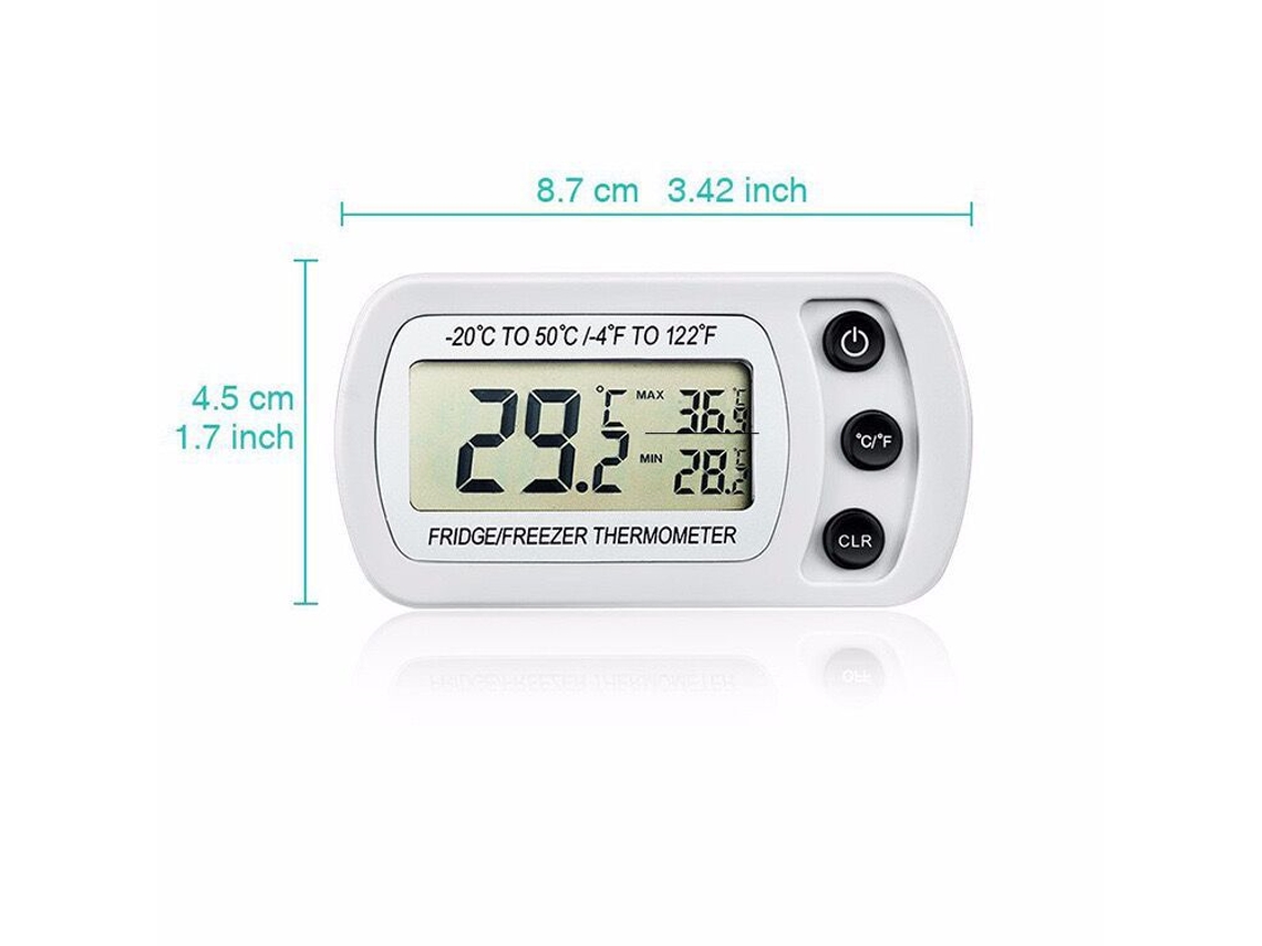 Termômetro Digital Para Freezer Com Memória De Temperatura, Refrigerador, Adequado Cozinha, Branco. Aquaforge