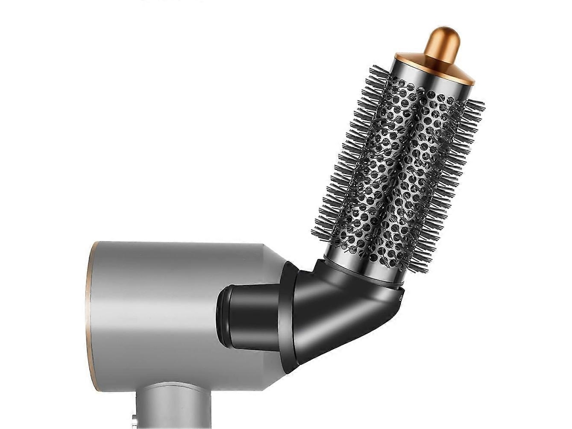 Escova Redonda Com Adaptador Para Secador De Cabelo, Escova Volumizadora Redonda Dourada._ozo