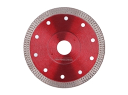 Lâmina de serra ultrafina em aço liga manganês com diamante vermelho 65 para granito e porcelana, 12,4 cm (4,9 pol.)