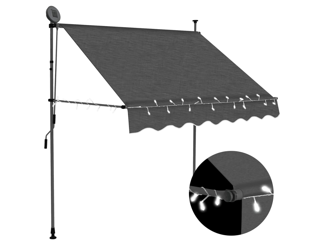 Toldo VIDAXL Grey Tecido (200 cm)